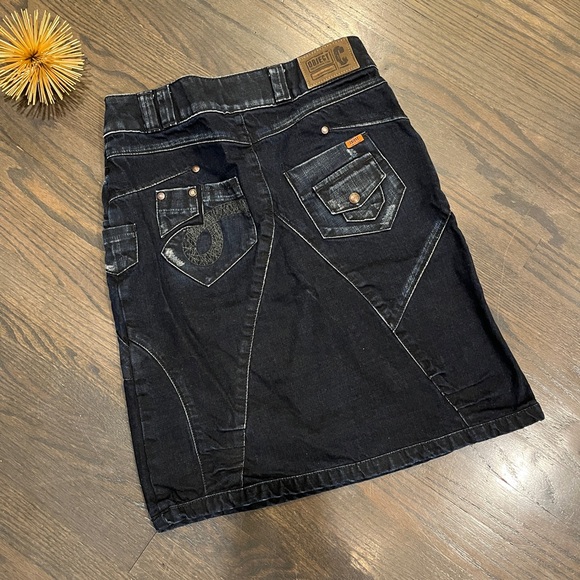 Object Cancelled Reality Pupilla Loose Skirt Jean Black Size 4 (EU34) - Picture 4 of 5